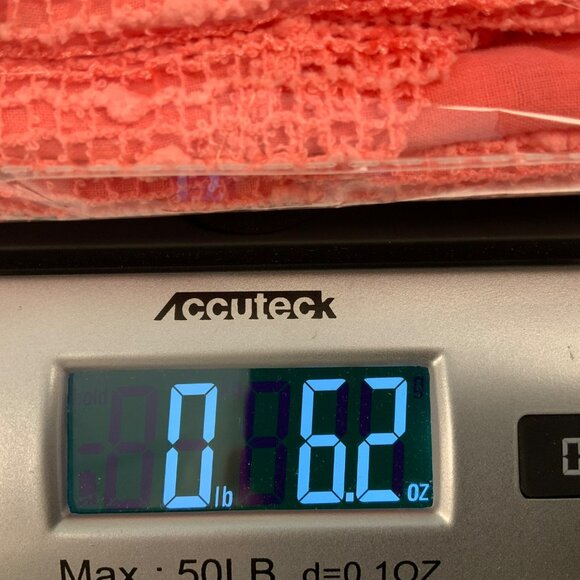 Lulu B Sequin Open Knit Lined Asymmetrical Top In Coral Size XL Faerie Lagenlook - Picture 9 of 9